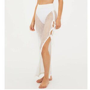 Beach Riot Deborah Crochet Skirt White Size Large